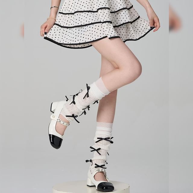Gentiana-Plain Knit Leg Warmers