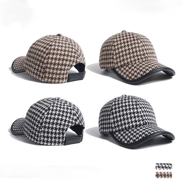 houndstooth baseball cap