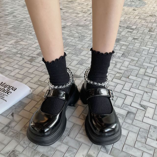 Queen Zoo Beaded Mary Jane Shoes YesStyle