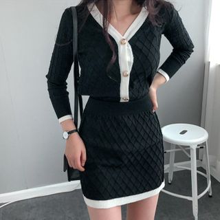 cardigan mini skirt