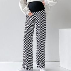 Empressa - Maternity Checkerboard Wide Leg Pants