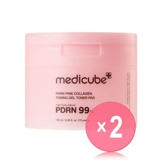 medicube - PDRN Pink Collagen Toning Gel Toner Pad 2pcs Bundle Set