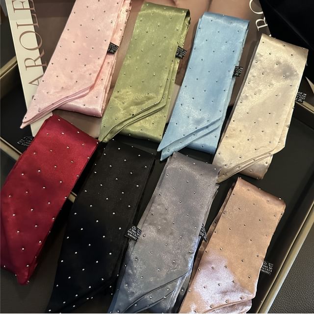 Porstina-Dotted Narrow Scarf