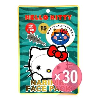 ASUNAROSYA - Sanrio Hello Kitty Narikiri Face Pack Ao Oni (x30) (Bulk Box)