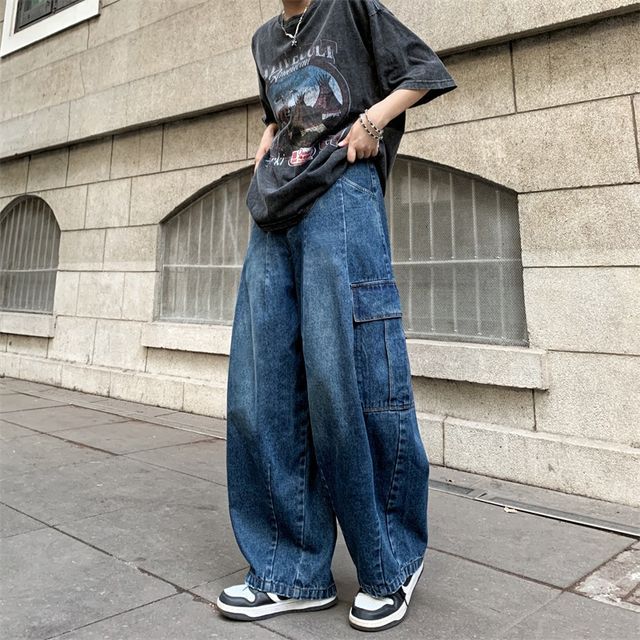 Dahimili - Baggy Cargo Jeans | YesStyle Dahimili - Baggy Cargo Jeans | YesStyle