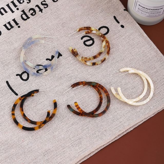 PANGU-Acetate Open Hoop Earring