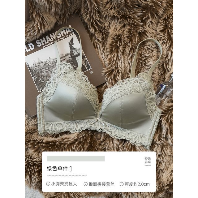 SESH - Lace Trim Wireless Bra / Panty / Set