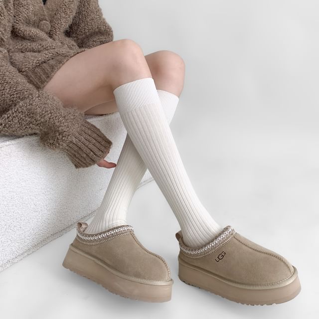 Desperim-Plain Ribbed Socks