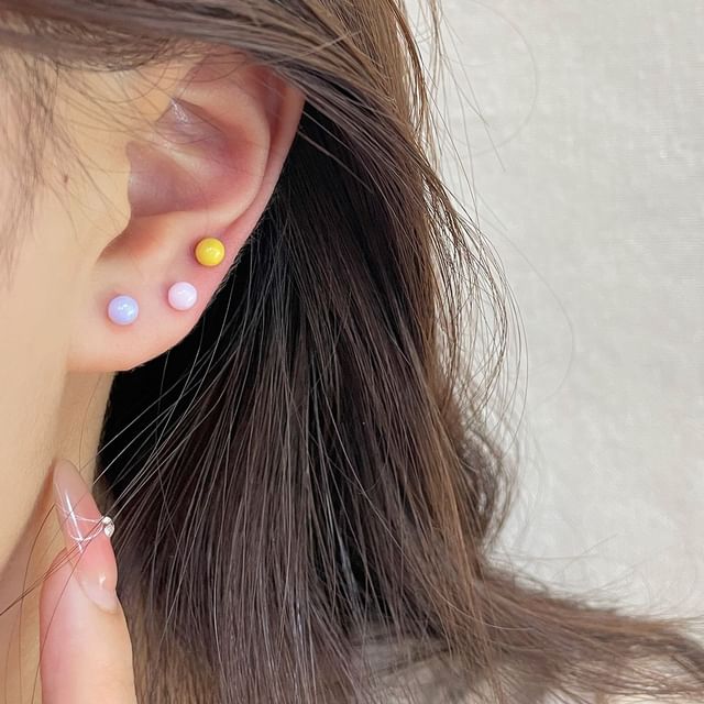 Rodiv-Color Alloy Stud Earring Various Designs