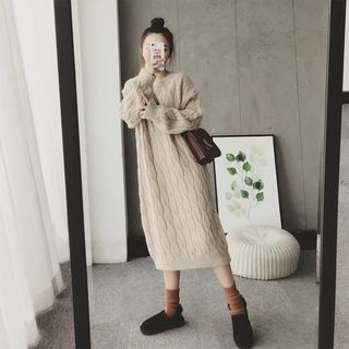 knit midi sweater dress