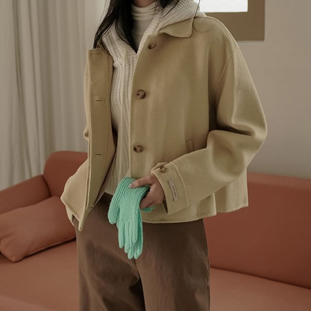 JUSTONE - HANDMADE Hidden-Button Jacket | YesStyle