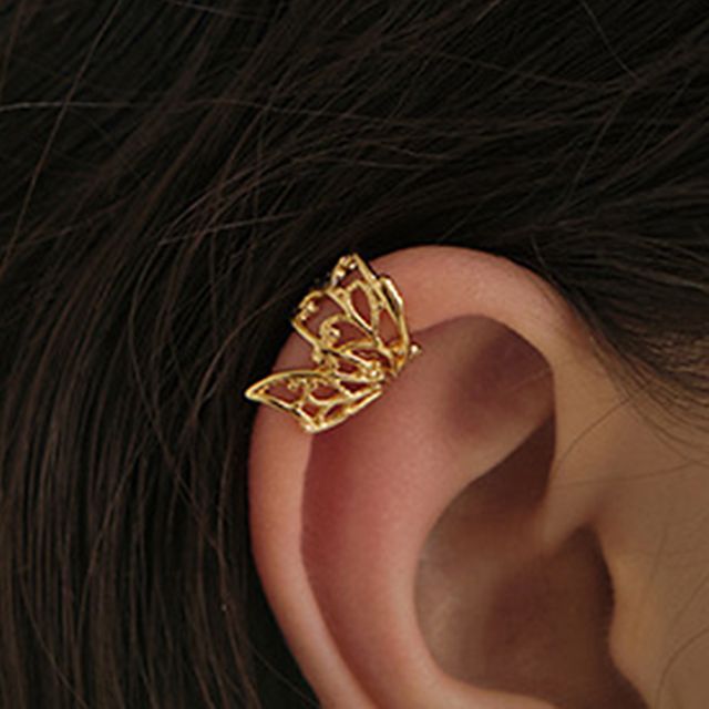 CatSoul Rhinestone Butterfly Ear Cuff YesStyle