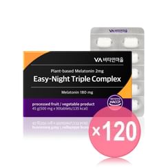 Vitamin village - Planted-Based Melatonin 2mg Easy-Night Triple Complex (x120) (Bulk Box)