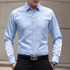 Wewewow - Long-Sleeve Plain Shirt Wewewow - Long-Sleeve Plain Shirt