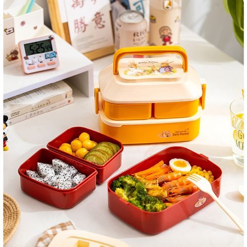 Modern Wife - Plastic Divided Lunch Box (various designs) / Set