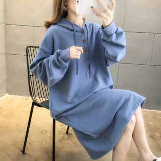 drawstring hoodie dress