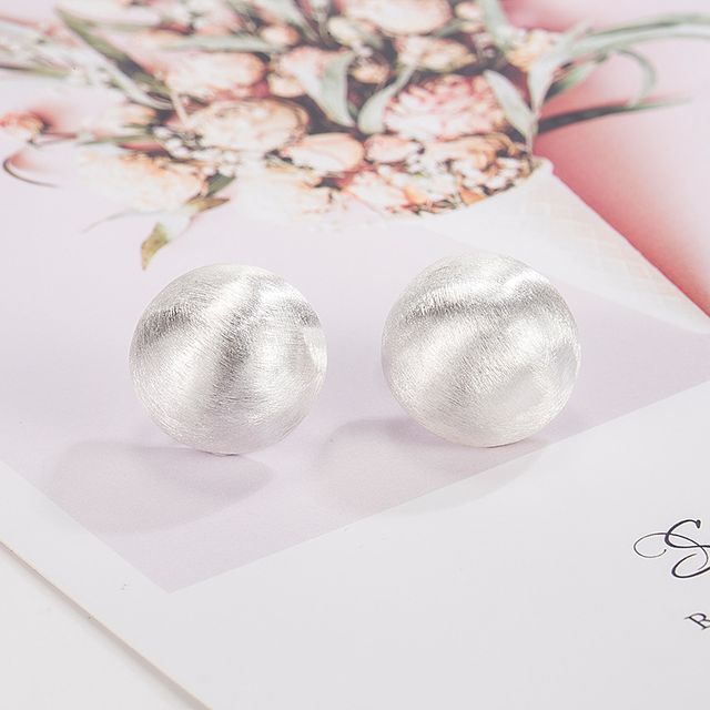 Forainer-Textured Ball Stud Earring