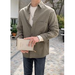 JOGUNSHOP - Pocket-Front Checked Shirt JOGUNSHOP - Pocket-Front Checked Shirt