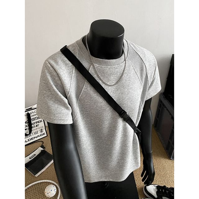Wolfkane-Short Sleeve Crew Neck Plain T-Shirt