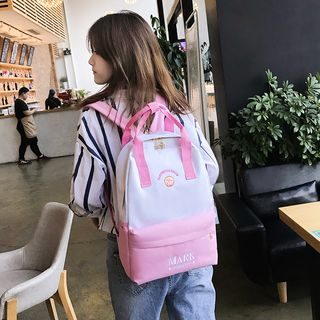 embroidered canvas backpack