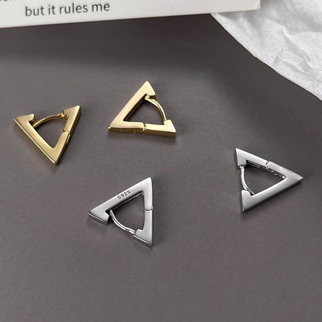 Kamuel-Triangle Sterling Silver Earring