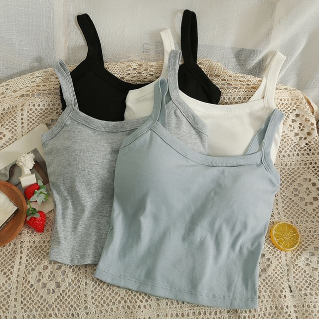 Lemongrass-Camisole courte avec coussinets