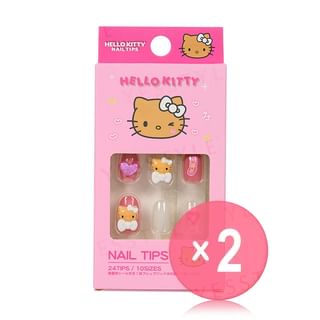 Santan - Sanrio Hello Kitty Kogal Nail Tips 2pcs Bundle Set