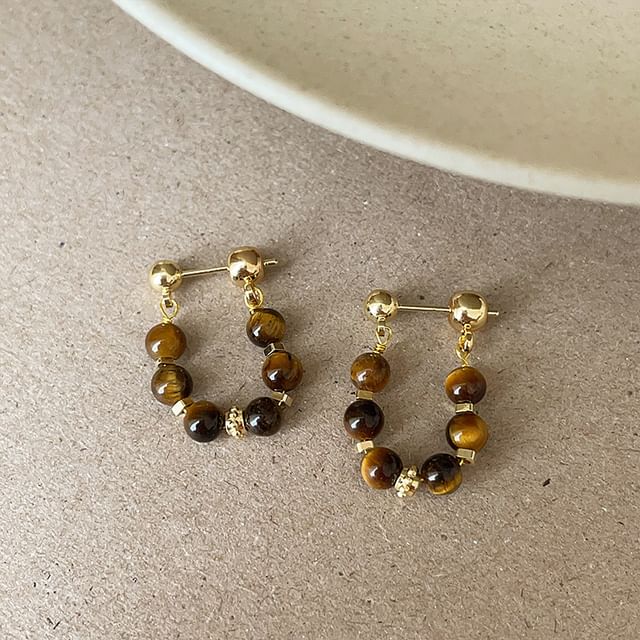 Panda Dama-925 Sterling Silver Beaded Drop Earring