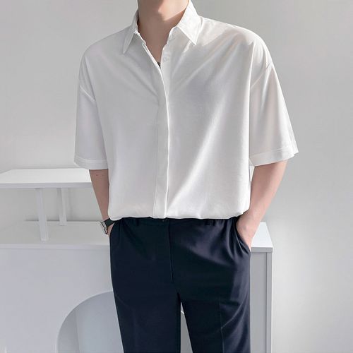 Plain button 2024 up shirt