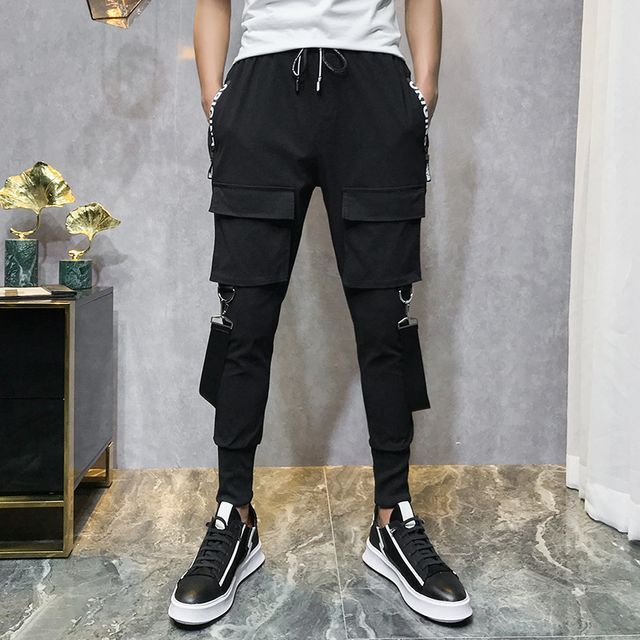 DuckleBeam - Cropped Cargo Harem Pants 