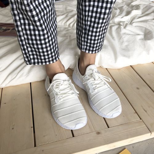 knit platform sneakers