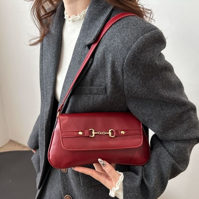 Maorong-Leopard Print Flap Shoulder Bag