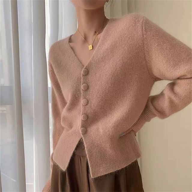 Allinya-V-Neck Cardigan