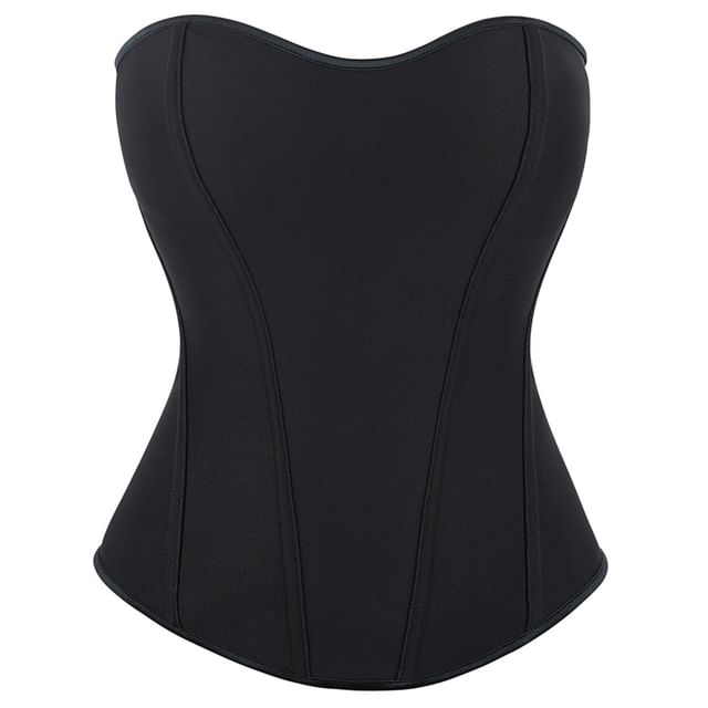 Lady Citrus-Plain Bustier Tube Top