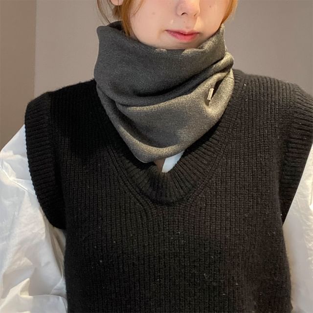 Nikifa-Plain Multi-Way Knit Scarf Beanie