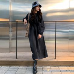 PPGIRL - Hooded Drawstring-Waist Parka PPGIRL - Hooded Drawstring-Waist Parka