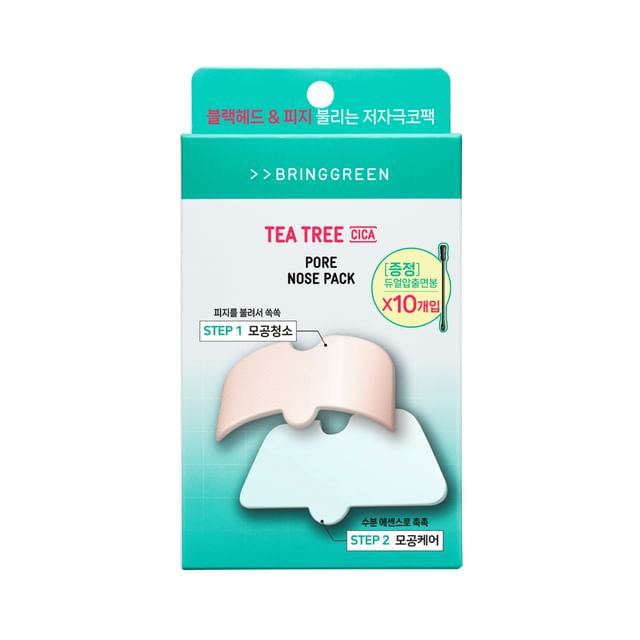 BRING GREEN-Tea Tree Cica Pore Nose Pack - Nasenpads für Mitesser