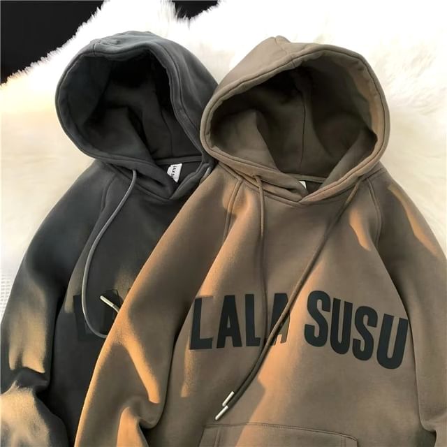 Lettering Loose Fit Hoodie