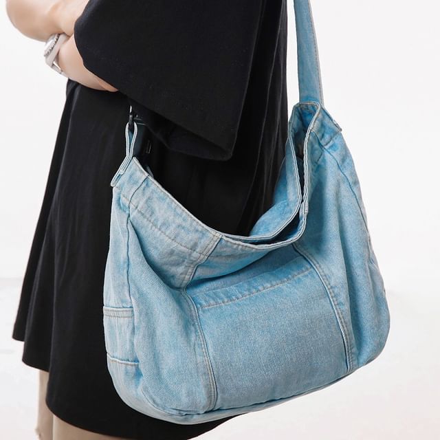 Hikuozy-Denim Crossbody Bag