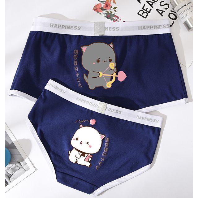Pancherry - Couple Matching Set: Bear Applique Boxer Briefs + Panty