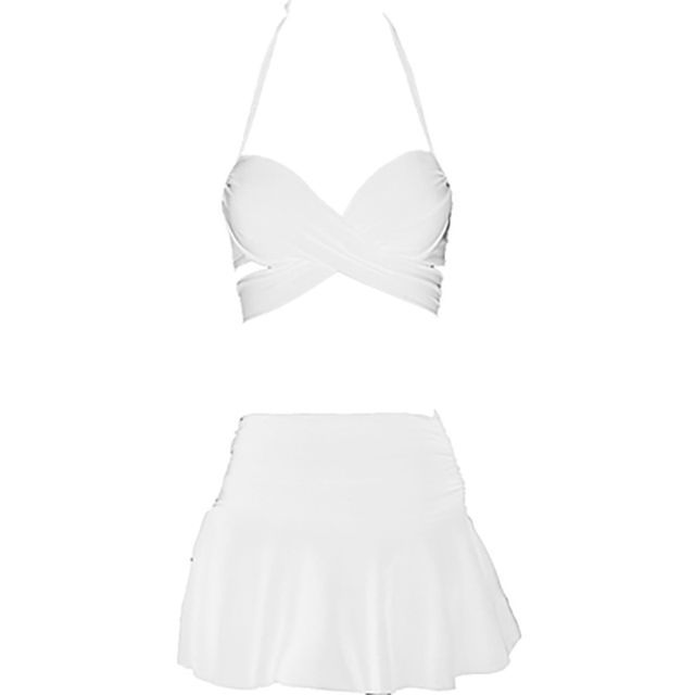 Honolulu - Set: Halter-Neck Bikini Top + Swim Skirt