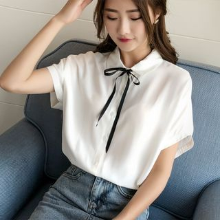 how to tie a ribbon on shirt