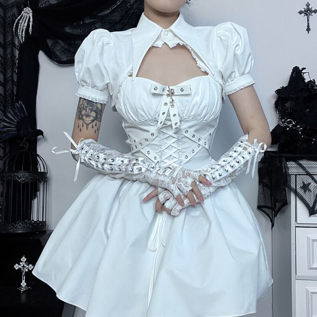 chinese dress ladies Grommet Lace Up Bodycon Jumpsuit  Chanty's Boutique