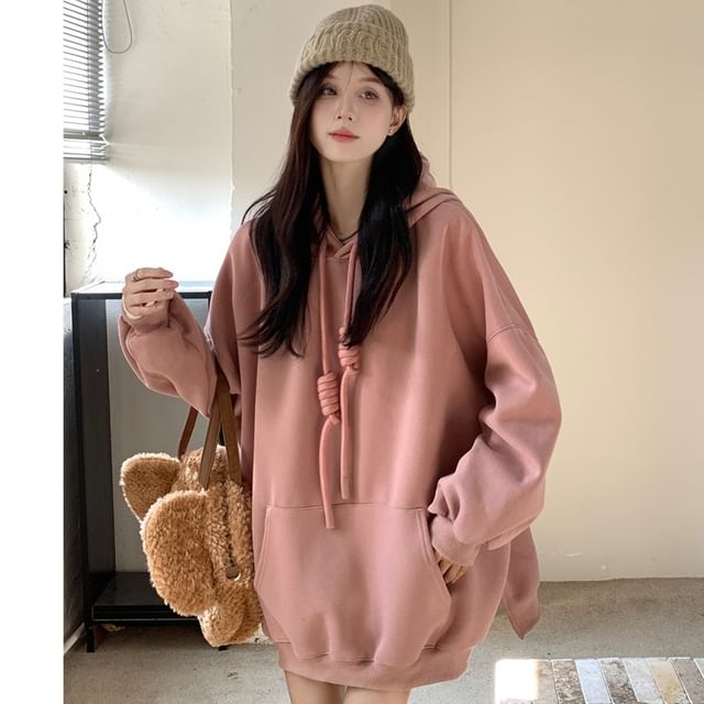 Duwnie-Plain Slit Hoodie