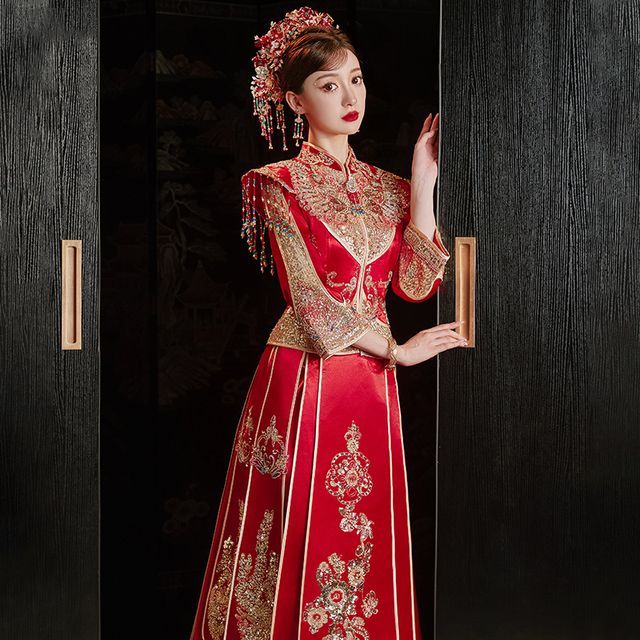 RITCH - Embroidered Chinese Traditional Wedding Gown | YesStyle