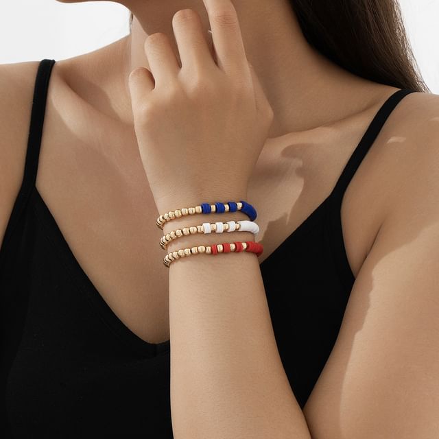 Gemsha-Set of 3 Beaded Bracelet
