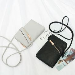 Aisis - Faux Leather Crossbody Pouch