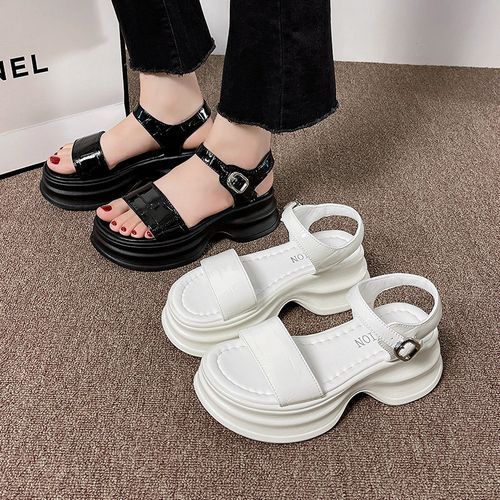 Plain sales platform sandal