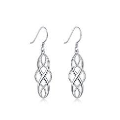 BELEC - 925 Sterling Silver Simple Geometric Earrings
