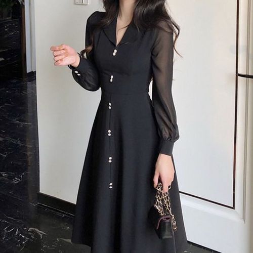 Embellished A-line Dress with Coat